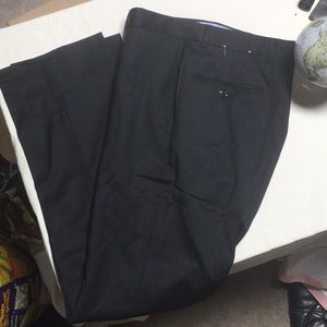 Flat Front Black Wool Dress Pants Trousers 32wx32l